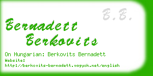 bernadett berkovits business card